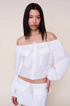 GUIZIO Akiko Top- Long Sleeve Tops|Tops