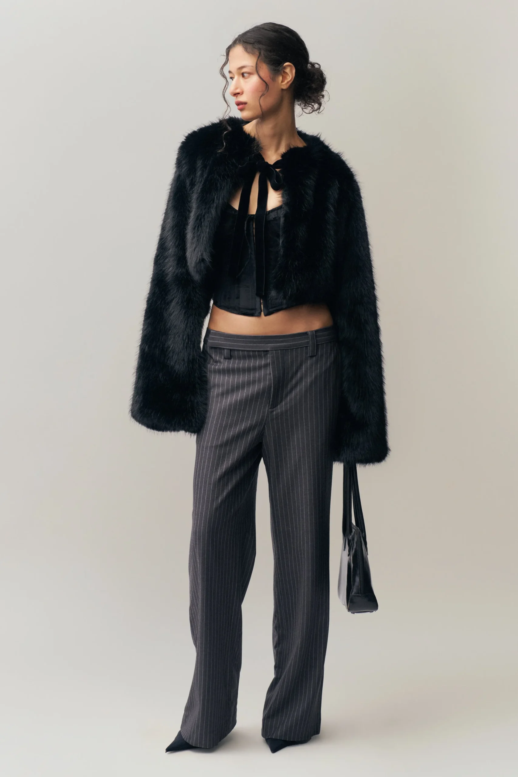 GUIZIO Alyana Faux Fur Jacket- Jackets