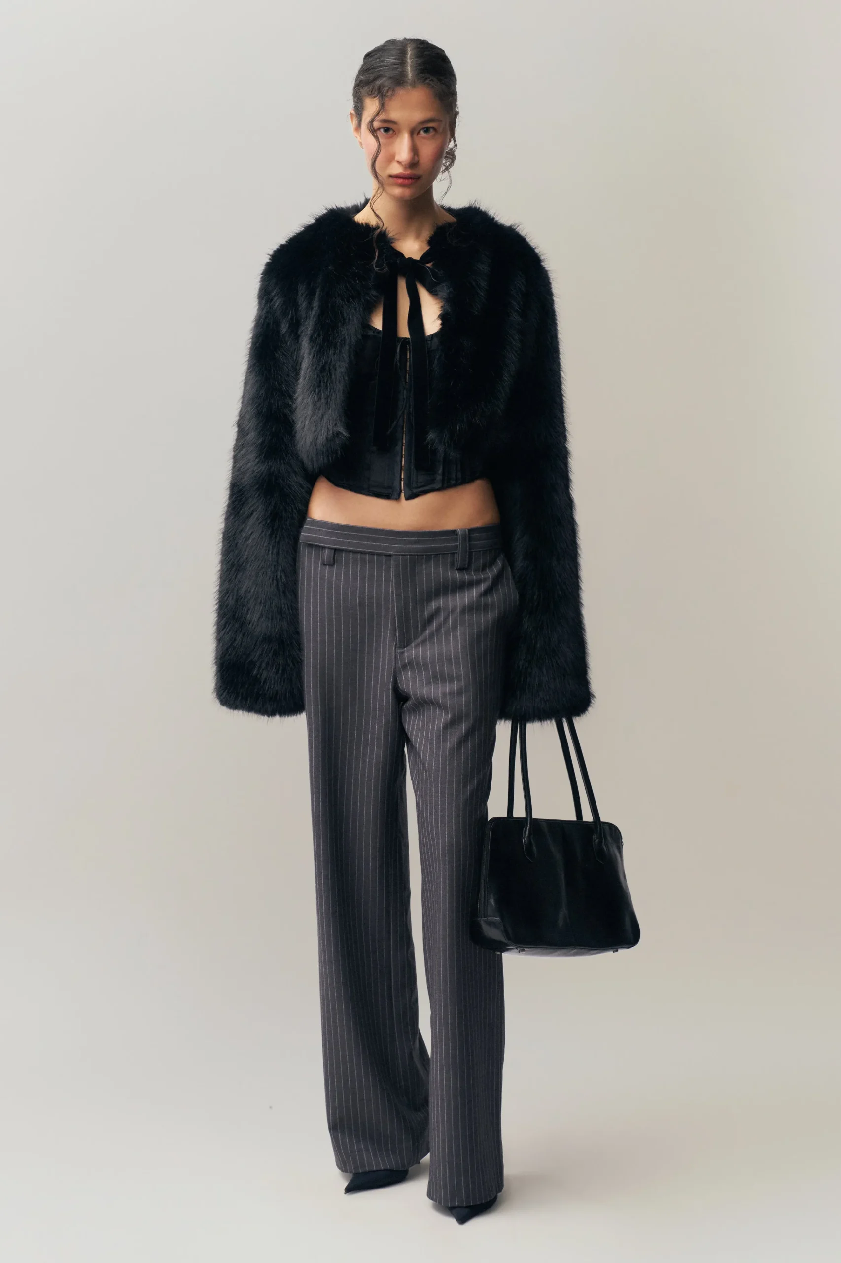 GUIZIO Alyana Faux Fur Jacket- Jackets