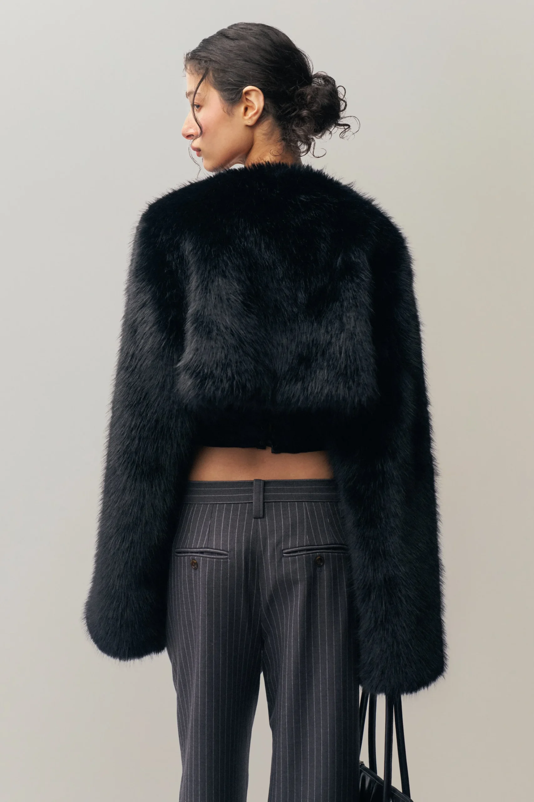 GUIZIO Alyana Faux Fur Jacket- Jackets