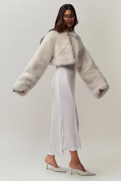 GUIZIO Alyana Faux Fur Jacket- Jackets