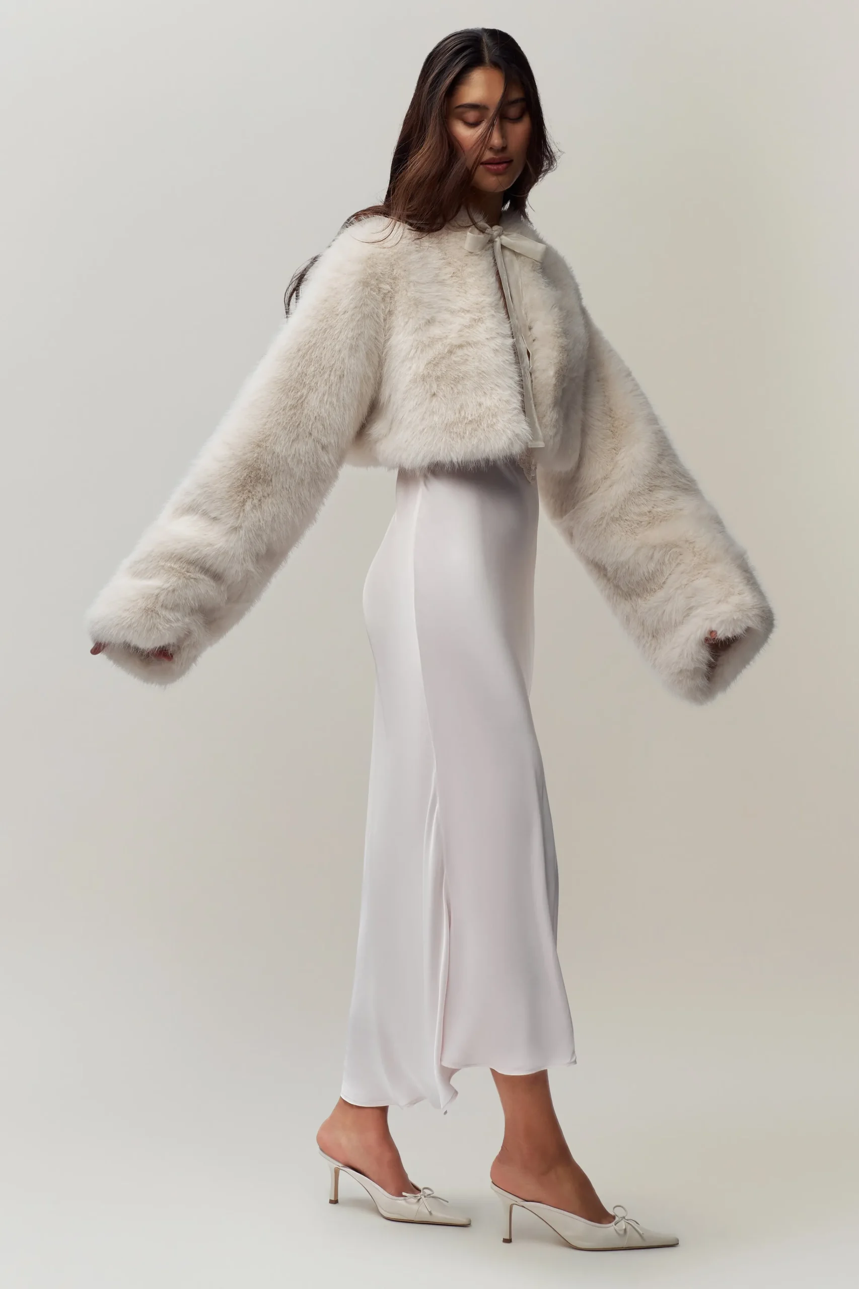 GUIZIO Alyana Faux Fur Jacket- Jackets