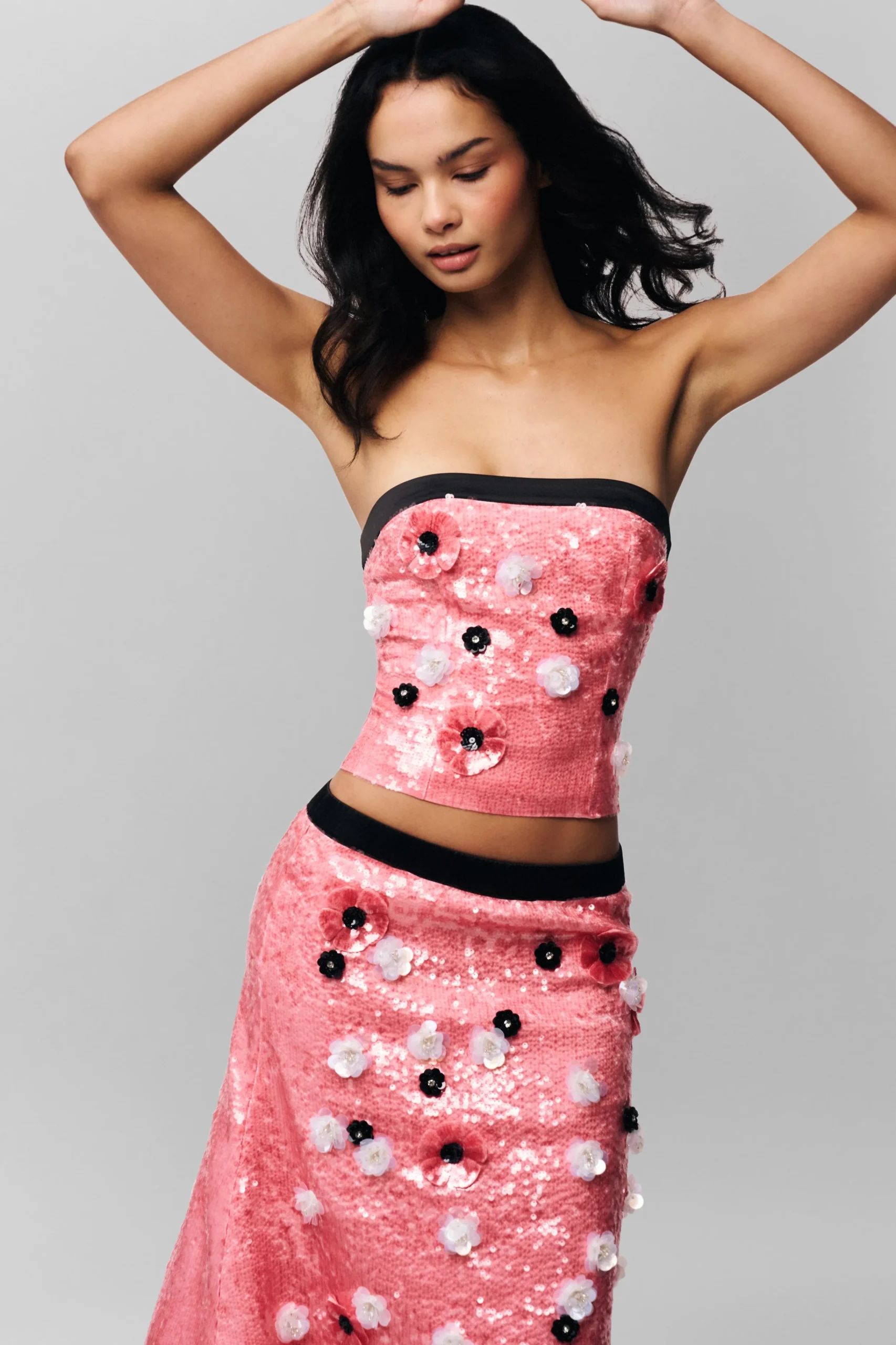 GUIZIO Ambroise Sequin Tube Top- Tops