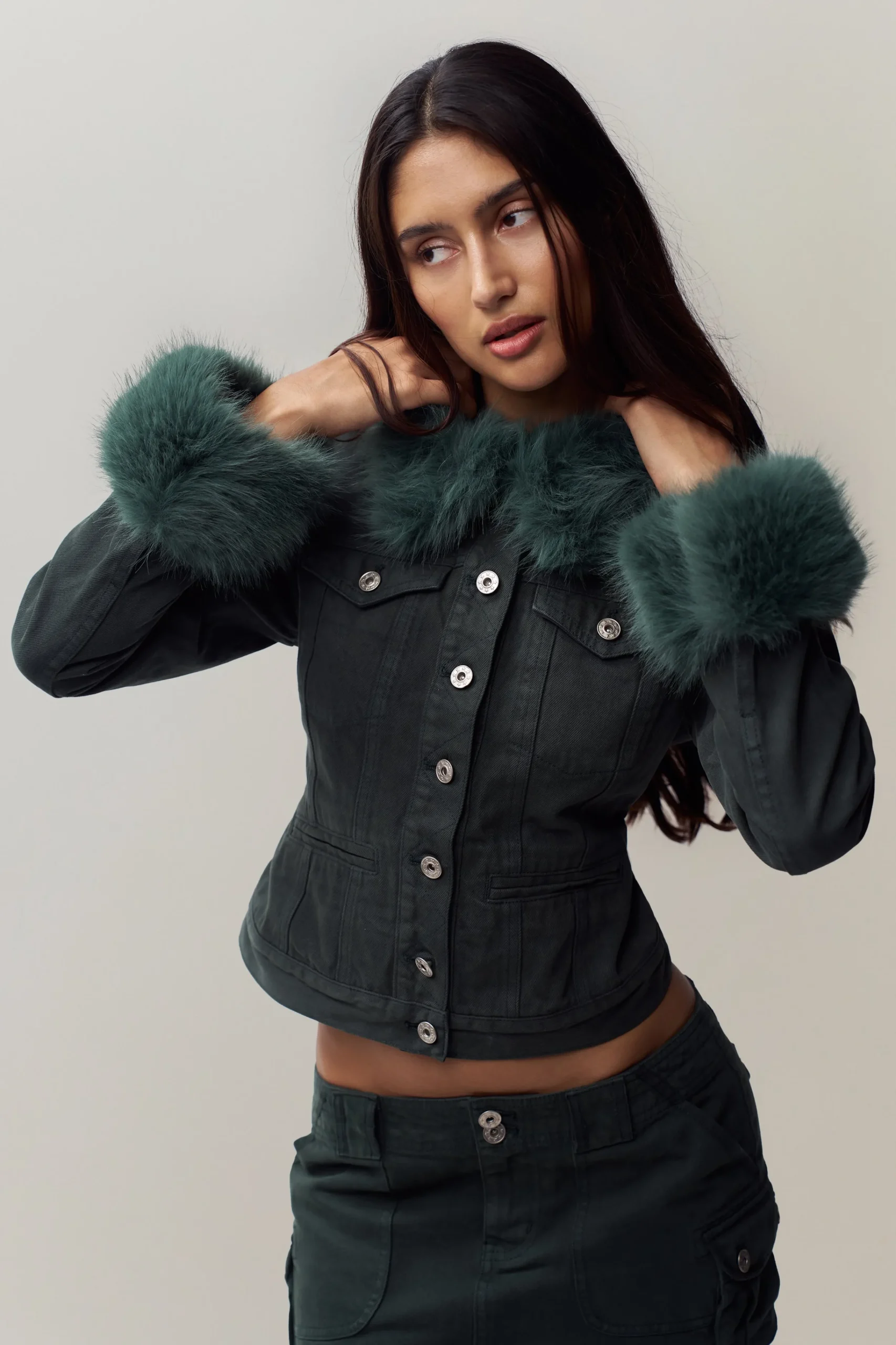GUIZIO Ares Faux Fur Jacket- Jackets