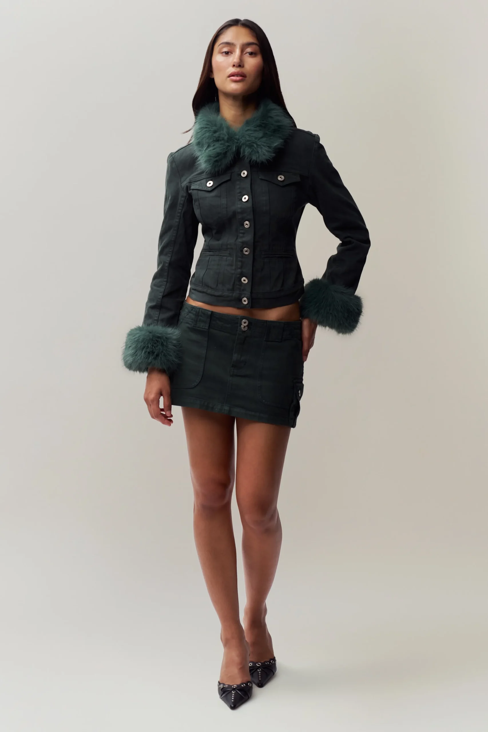 GUIZIO Ares Faux Fur Jacket- Jackets
