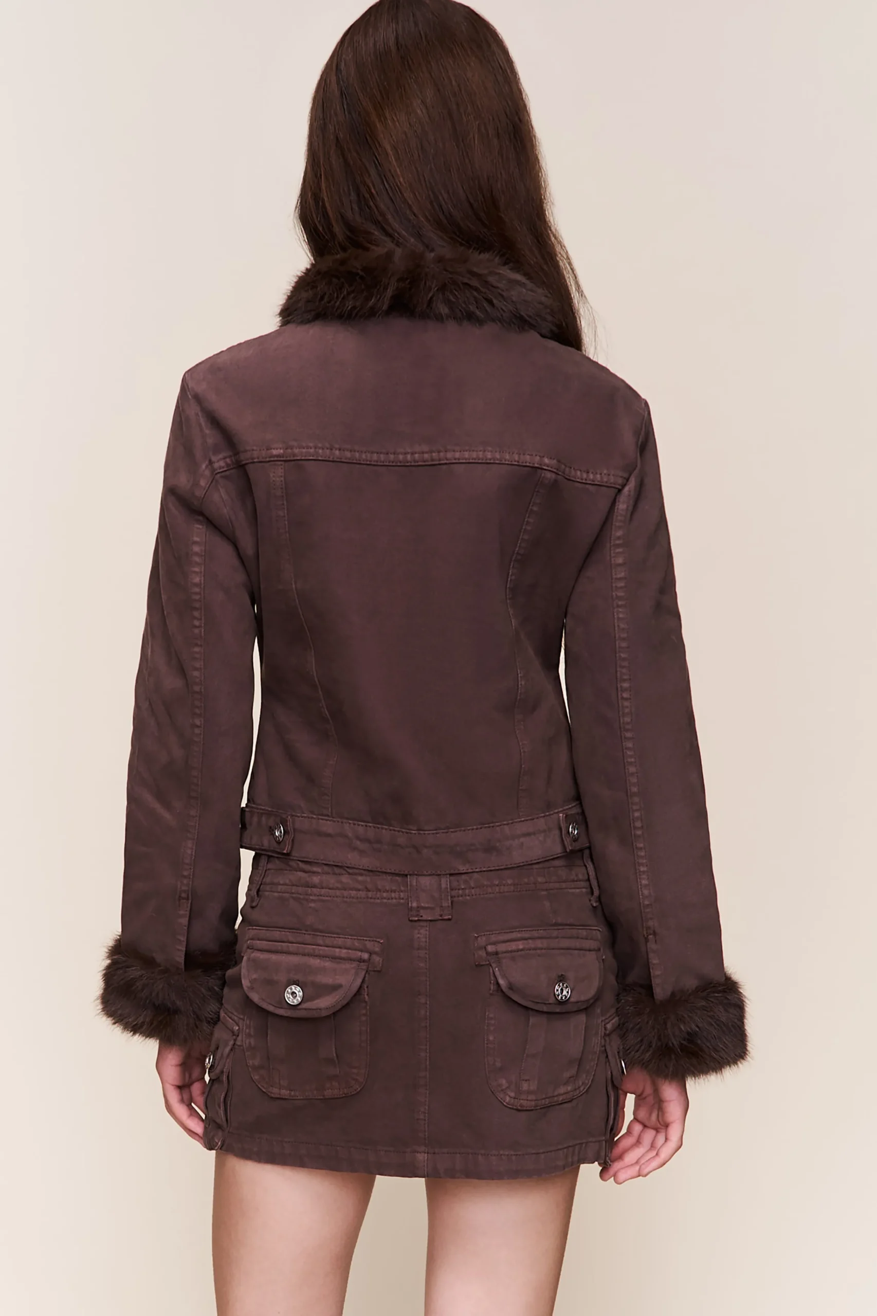 GUIZIO Ares Faux Fur Jacket- Jackets