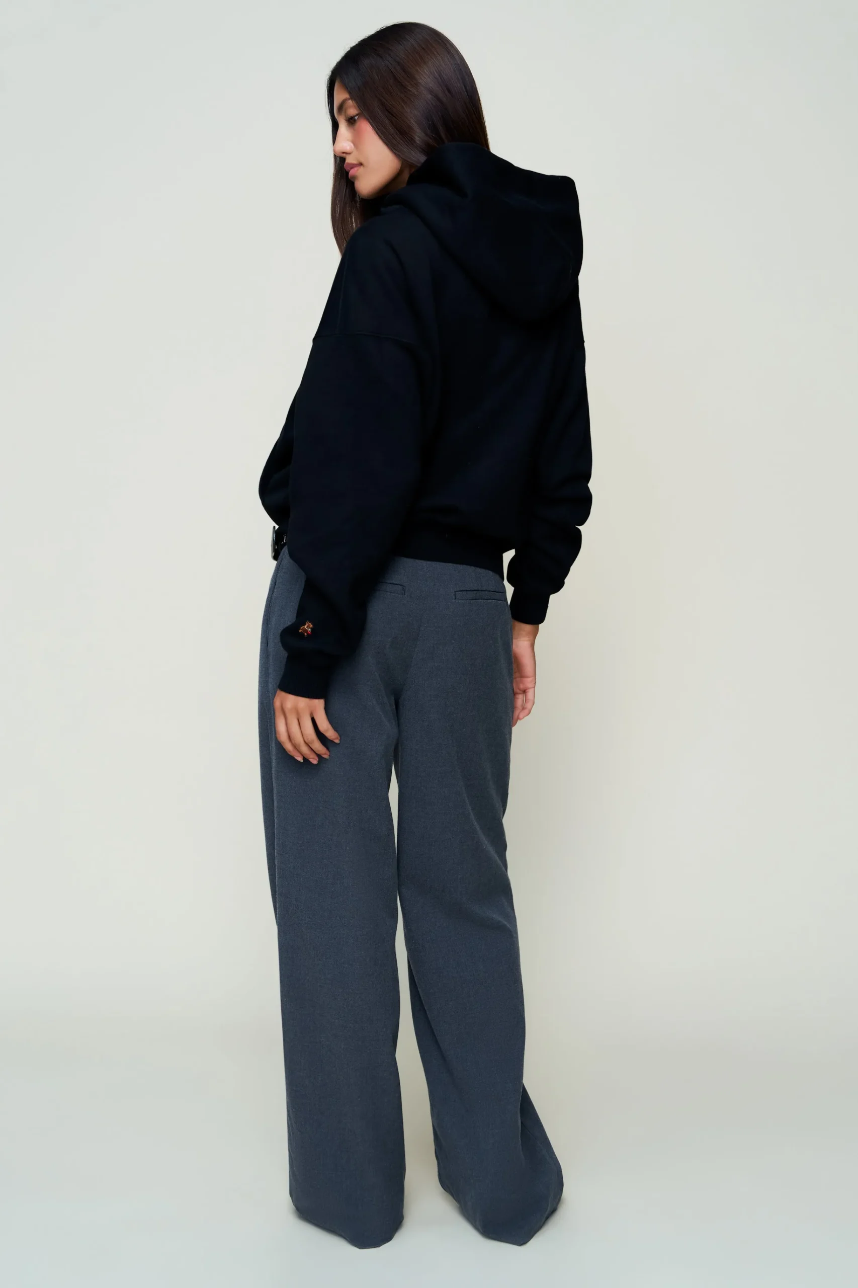GUIZIO Bedazzled Pull Over Hoodie- Sweatshirts & Hoodies
