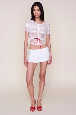 GUIZIO Calais Blouse- Short Sleeve Tops|Tops