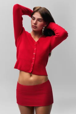 GUIZIO Camelie Cardigan Top- Sweaters|Tops