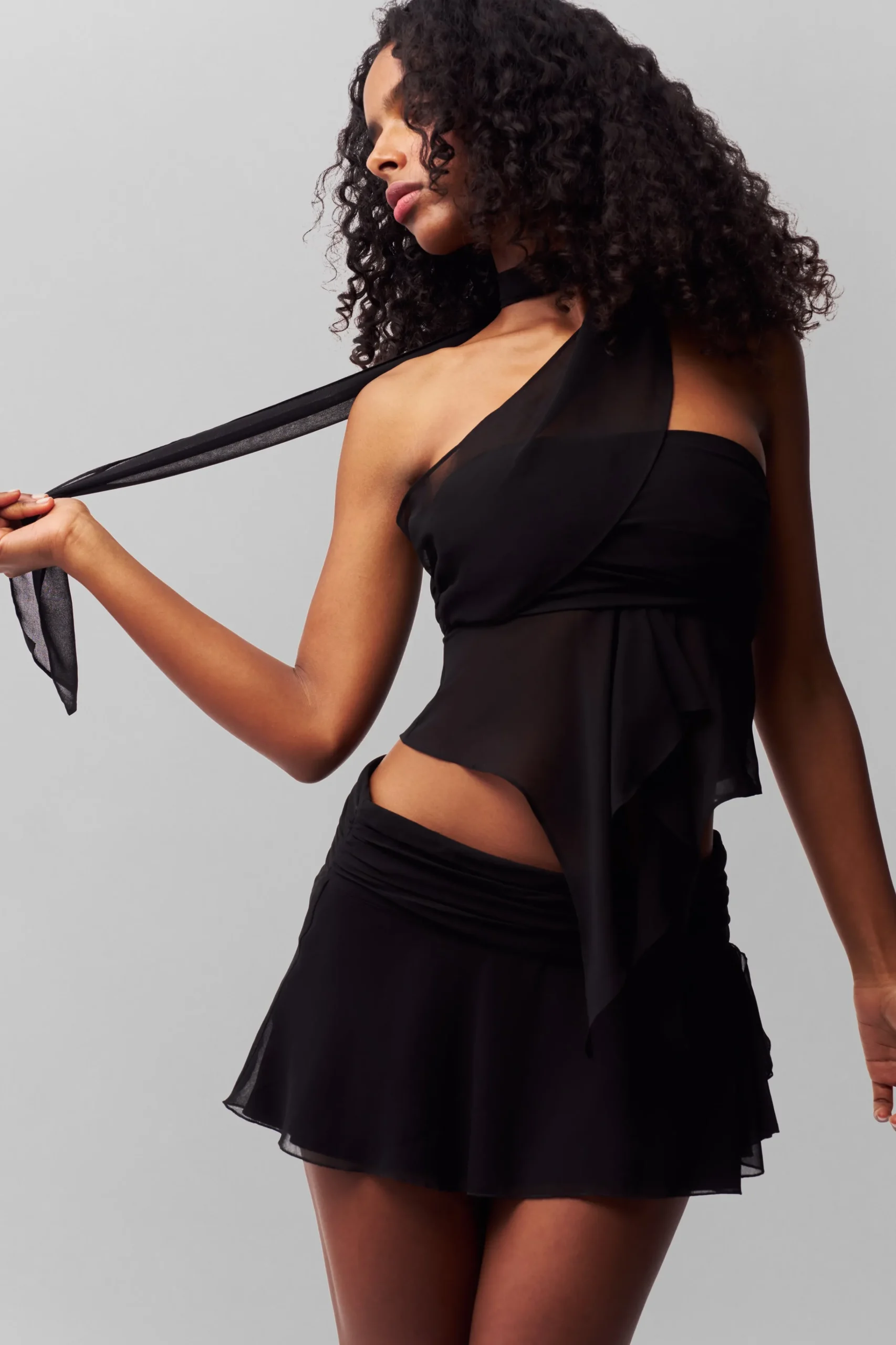 GUIZIO Chiffon Wrap Around Top- Sleeveless Tops|Tops