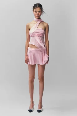 GUIZIO Chiffon Wrap Around Top- Sleeveless Tops|Tops