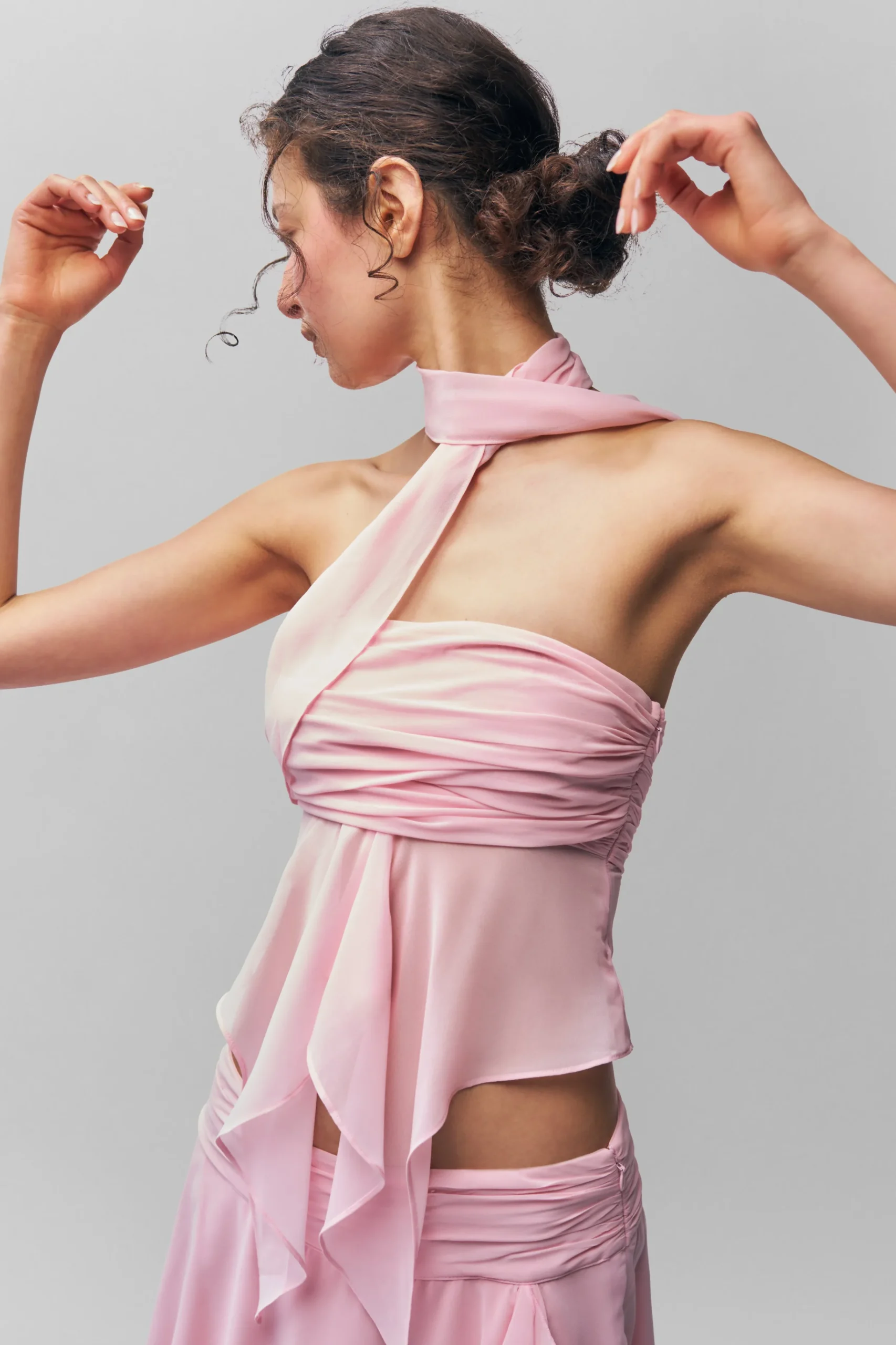 GUIZIO Chiffon Wrap Around Top- Sleeveless Tops|Tops