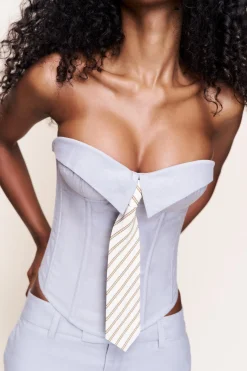 GUIZIO Chrys Oxford Corset- Sleeveless Tops|Corsets