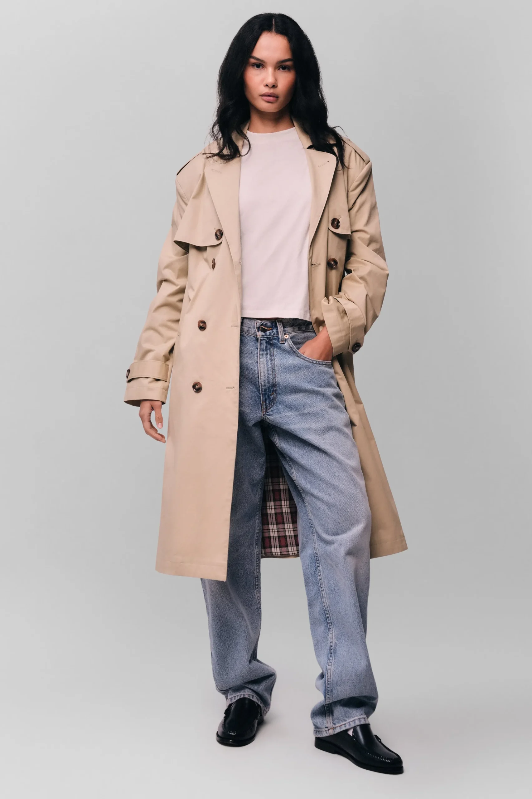 GUIZIO Classic Trench Coat- Jackets