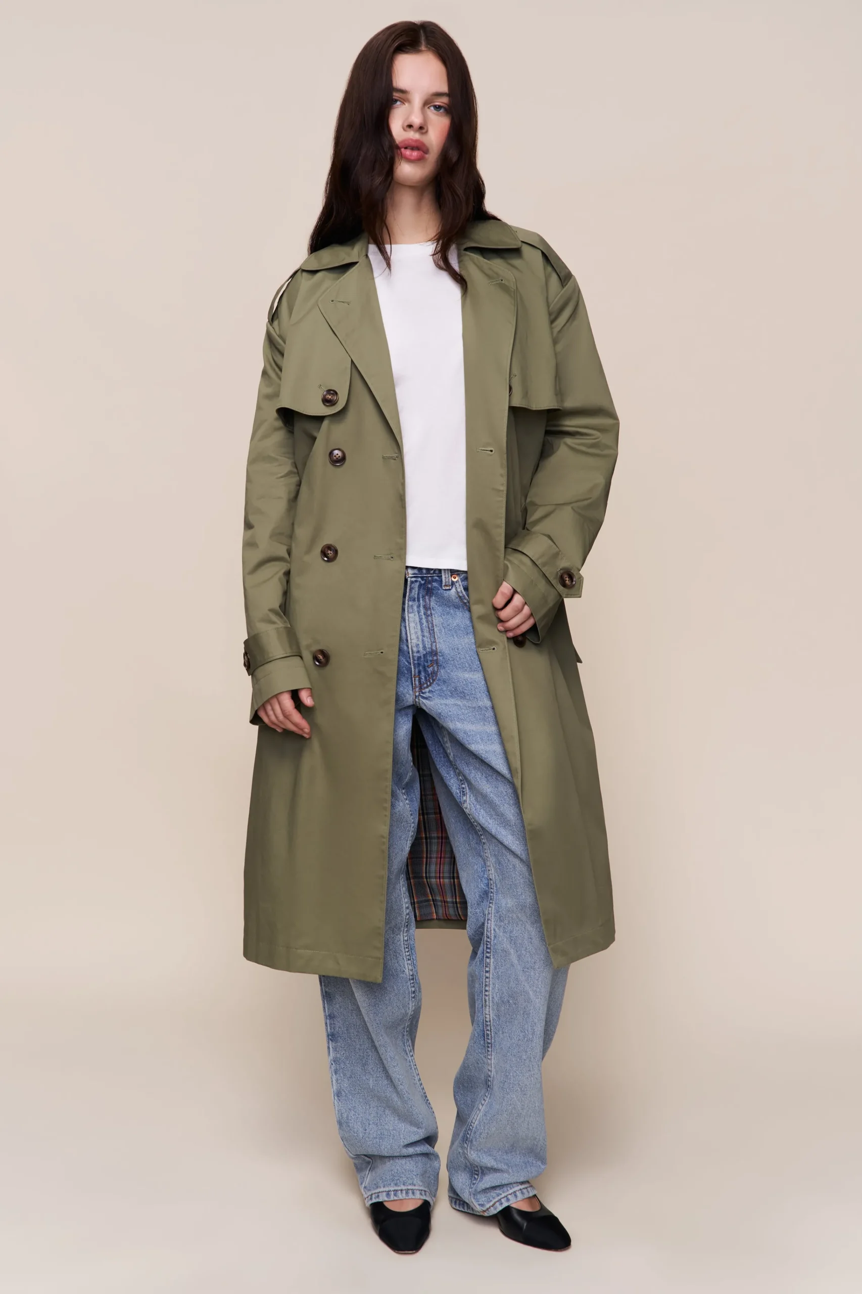 GUIZIO Classic Trench Coat- Jackets