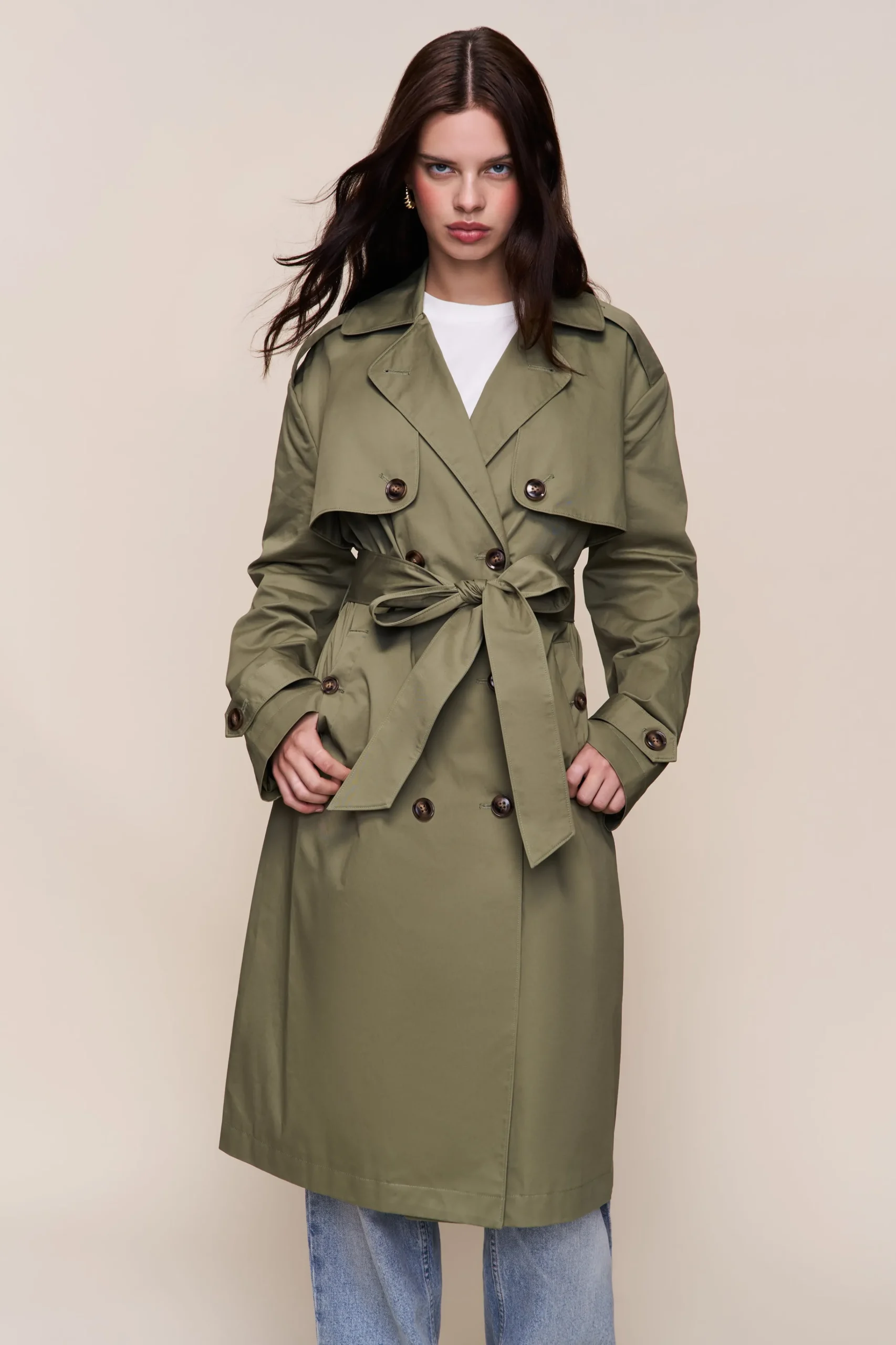 GUIZIO Classic Trench Coat- Jackets