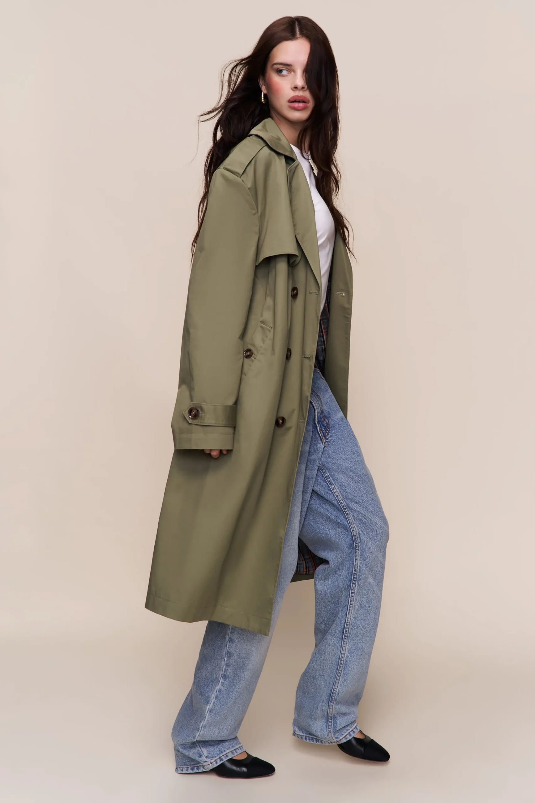GUIZIO Classic Trench Coat- Jackets