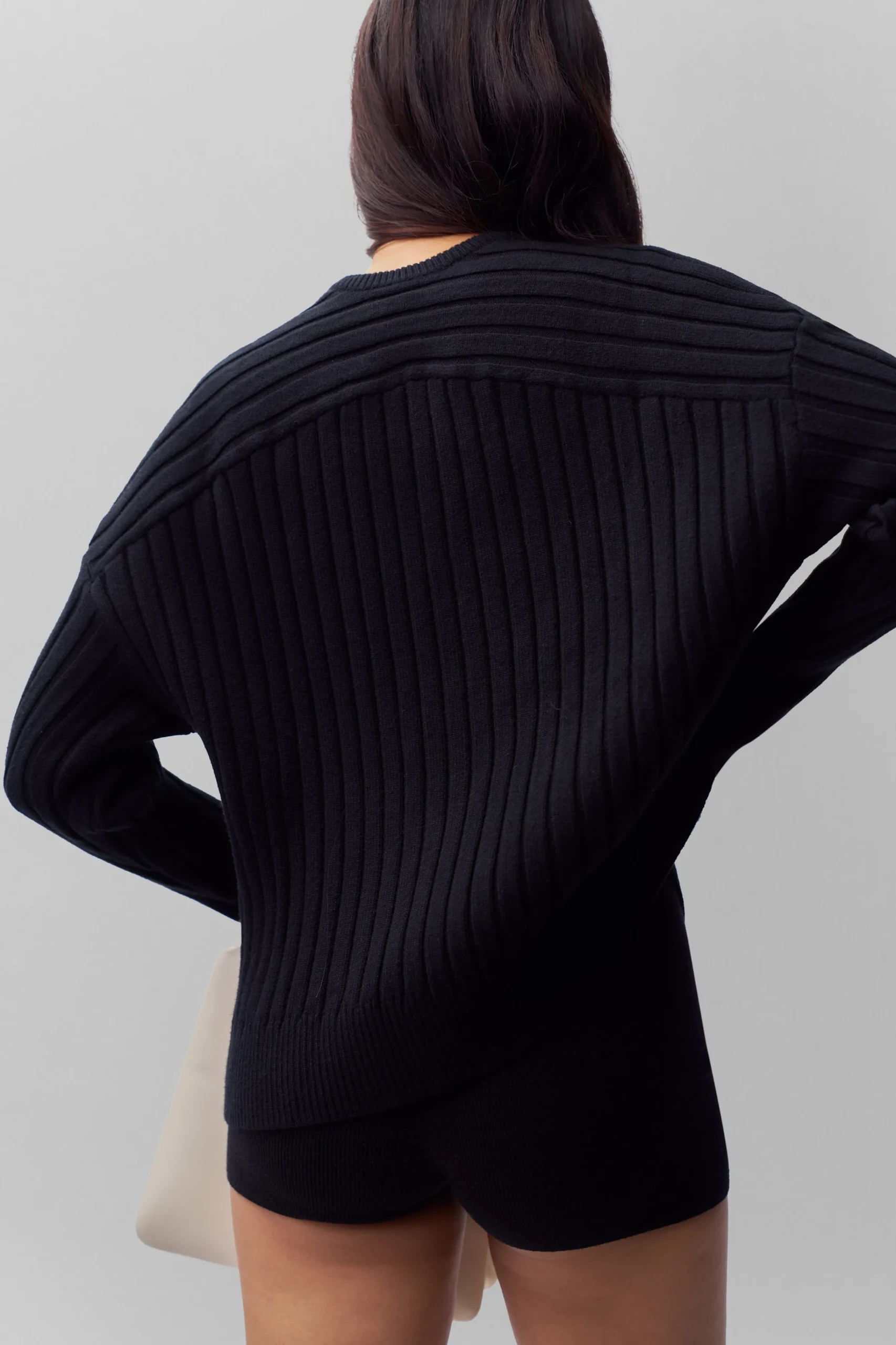 GUIZIO Cleon Rib Knit Pullover- Sweaters|Knitwear
