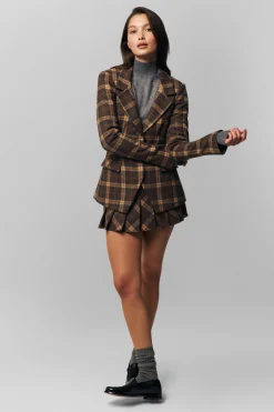 GUIZIO Cooper Tartan Blazer- Jackets|Blazers