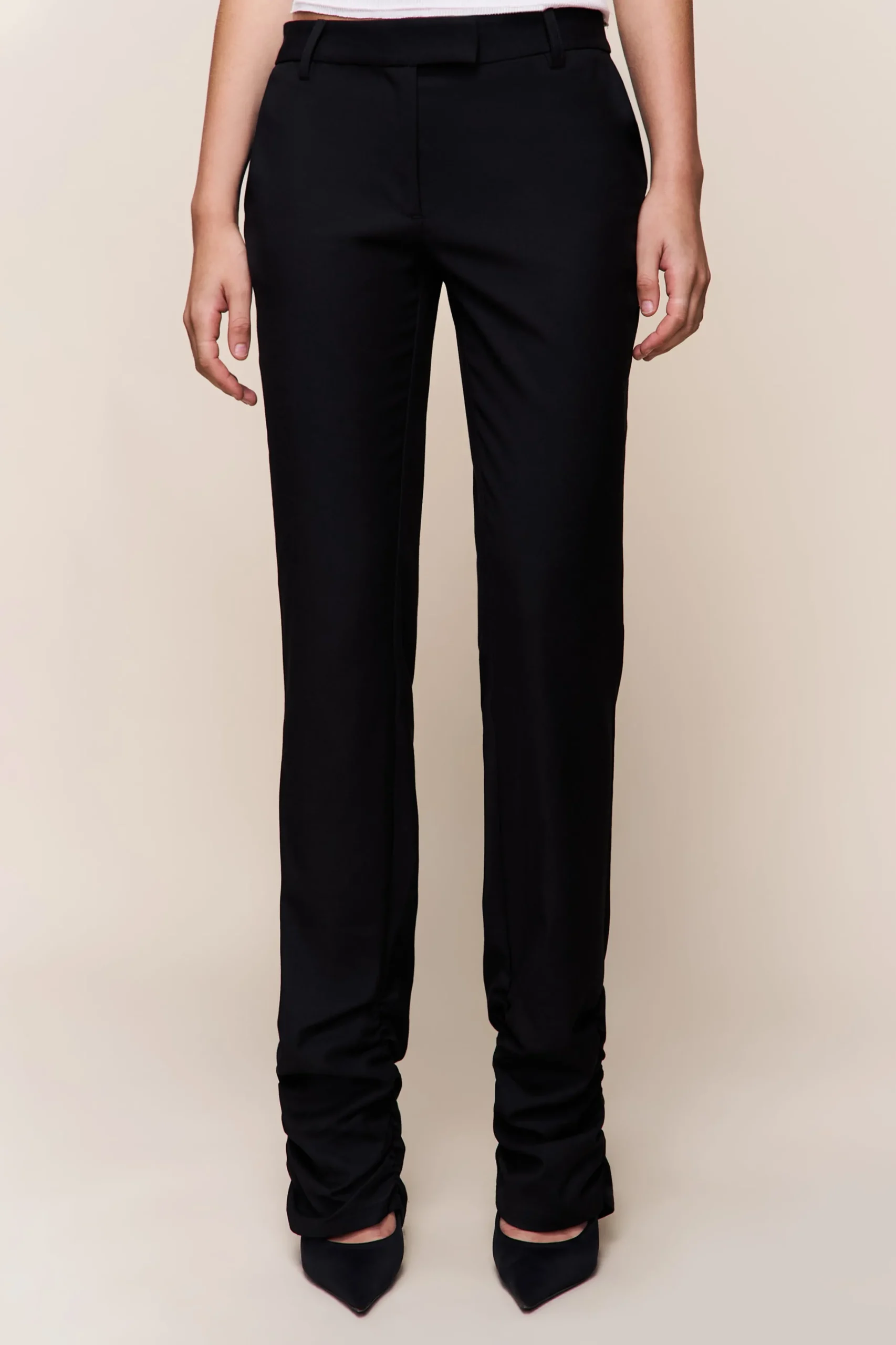 GUIZIO Cora Ruched Hem Pant- Pants