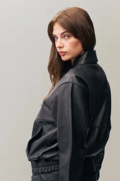 GUIZIO Costa Leather Jacket- Jackets