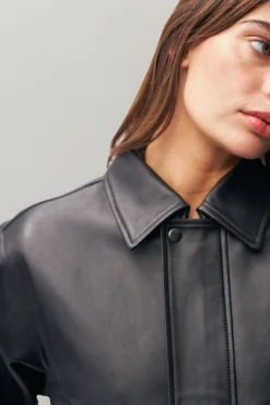 GUIZIO Costa Leather Jacket- Jackets