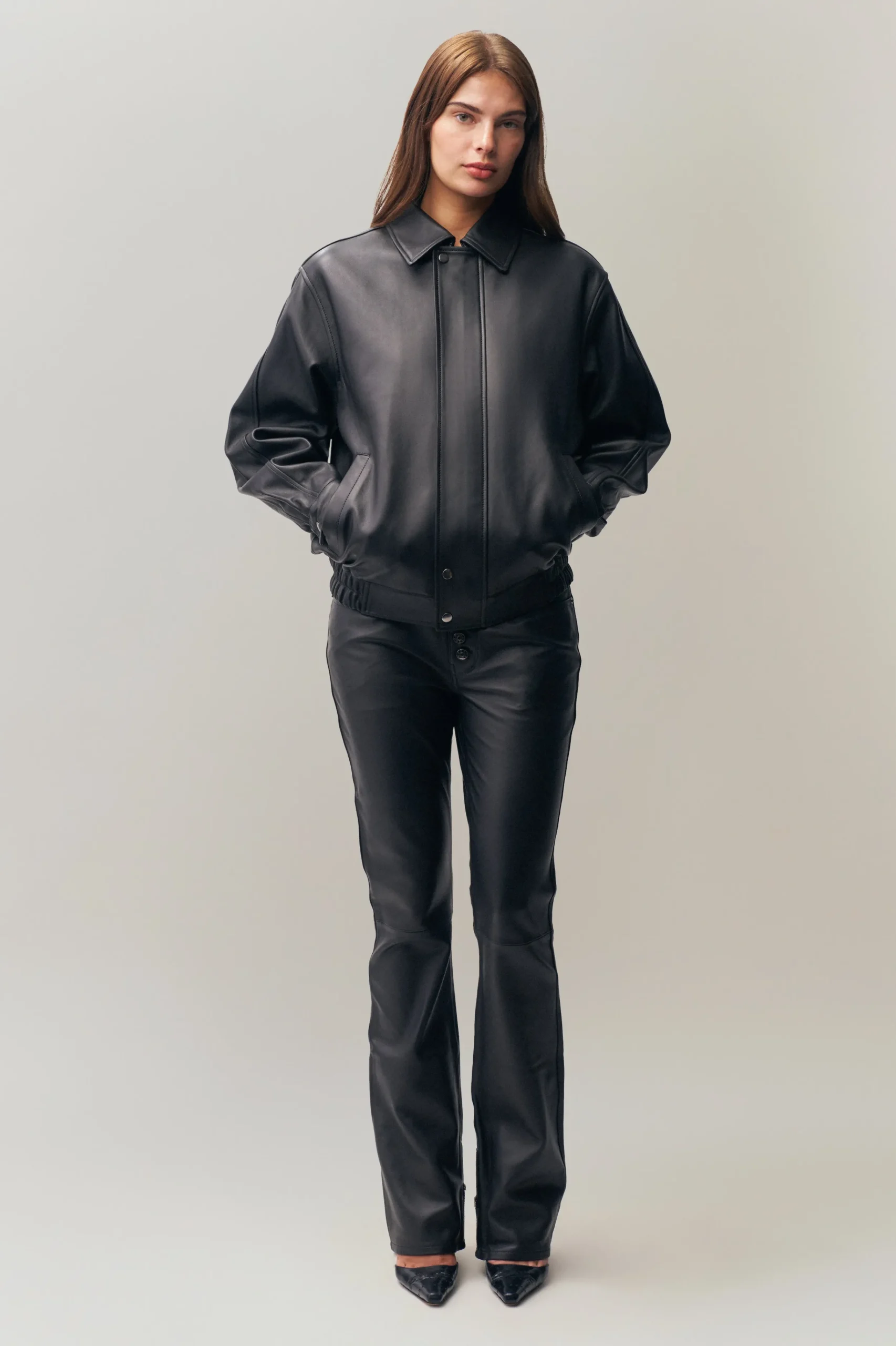 GUIZIO Costa Leather Jacket- Jackets