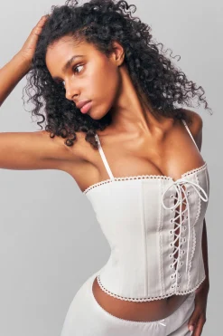 GUIZIO Cotton Scallop Corset- Corsets|Corsets