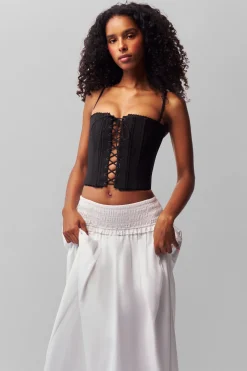 GUIZIO Cotton Scallop Corset- Corsets|Corsets