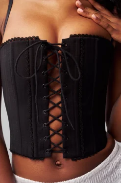 GUIZIO Cotton Scallop Corset- Corsets|Corsets