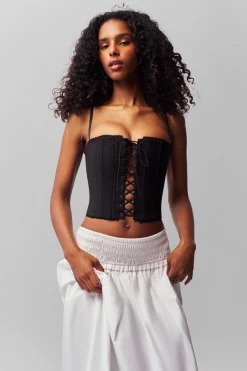 GUIZIO Cotton Scallop Corset- Corsets|Corsets