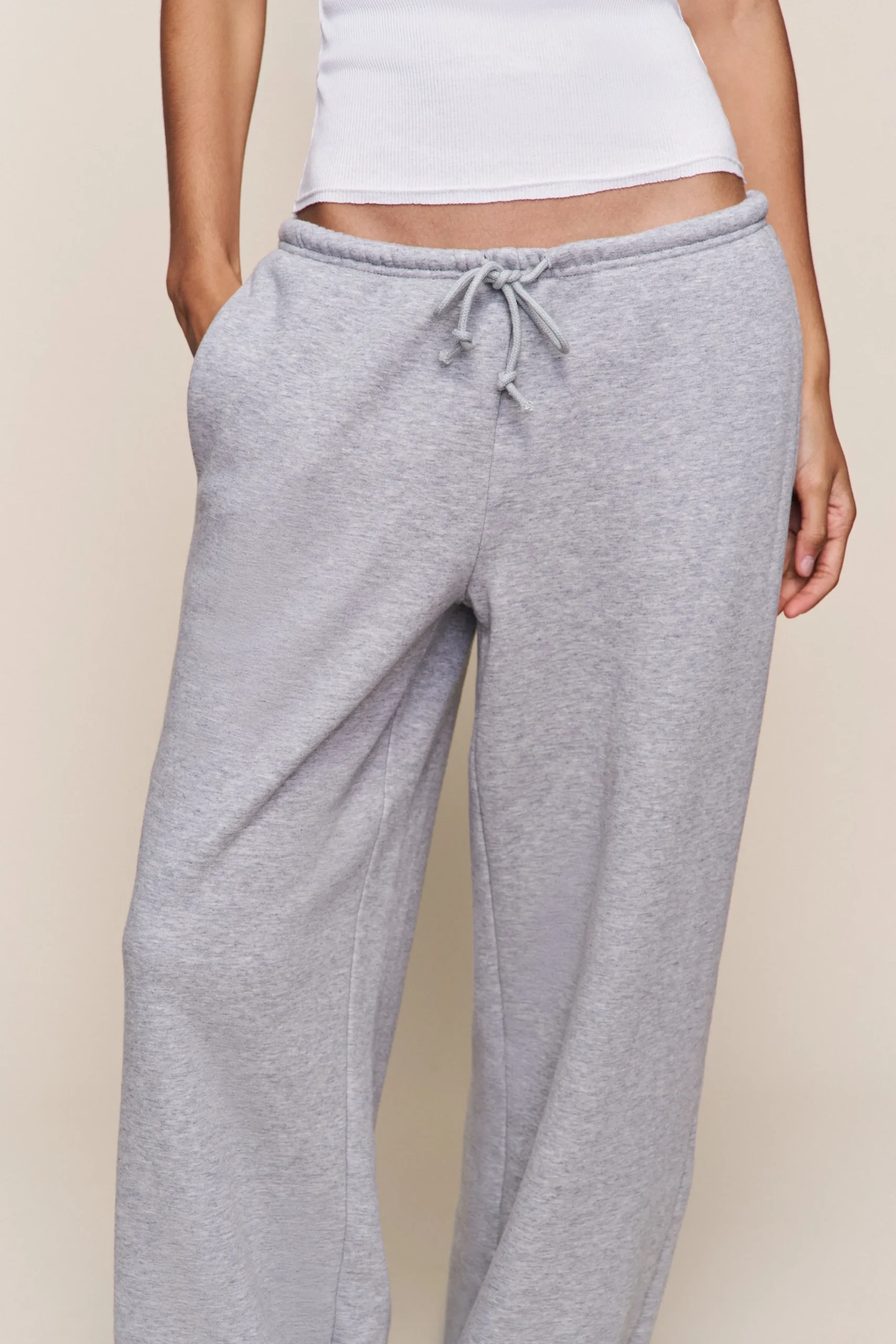 GUIZIO Drawstring Fleece Pant- Pants