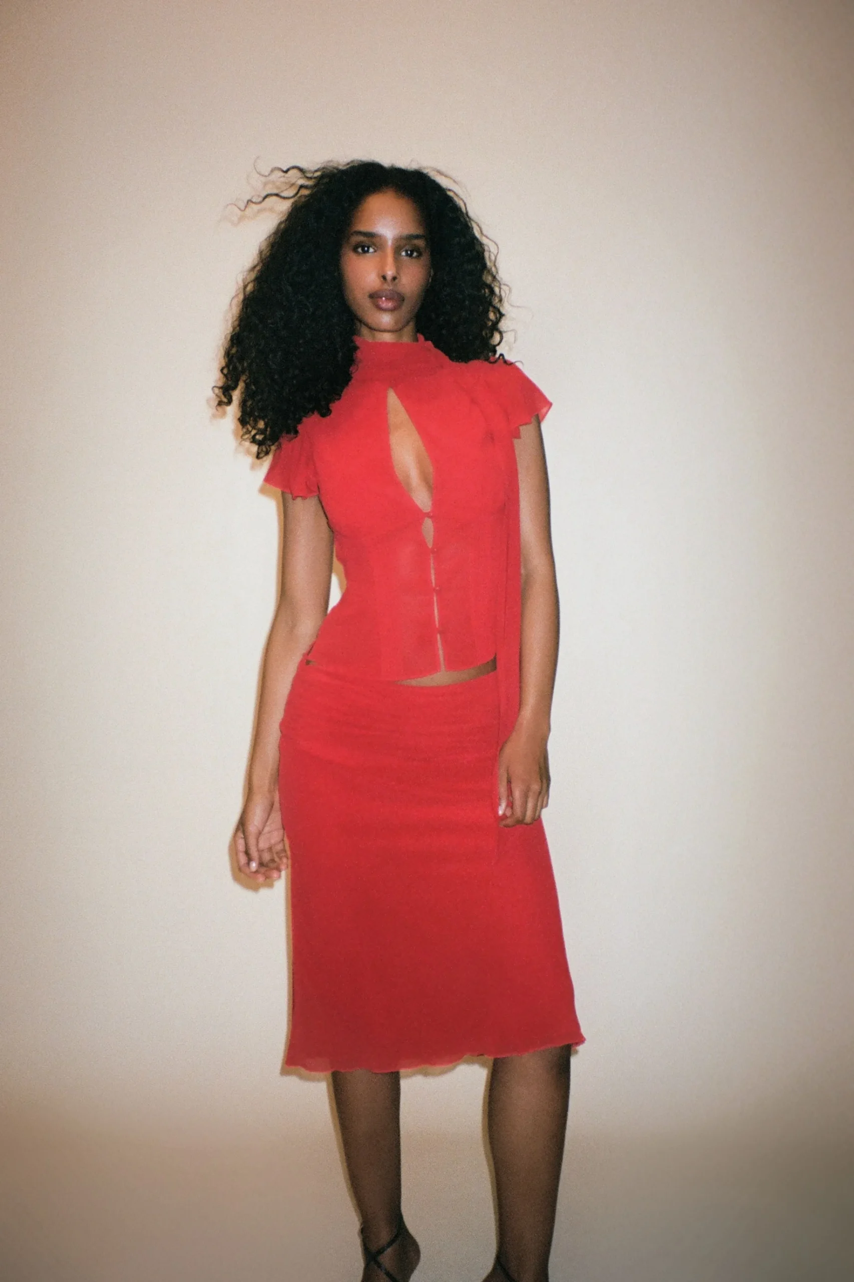 GUIZIO Eda Skirt- Midi Skirts|Skirts