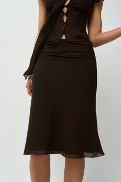 GUIZIO Eda Skirt- Midi Skirts|Skirts