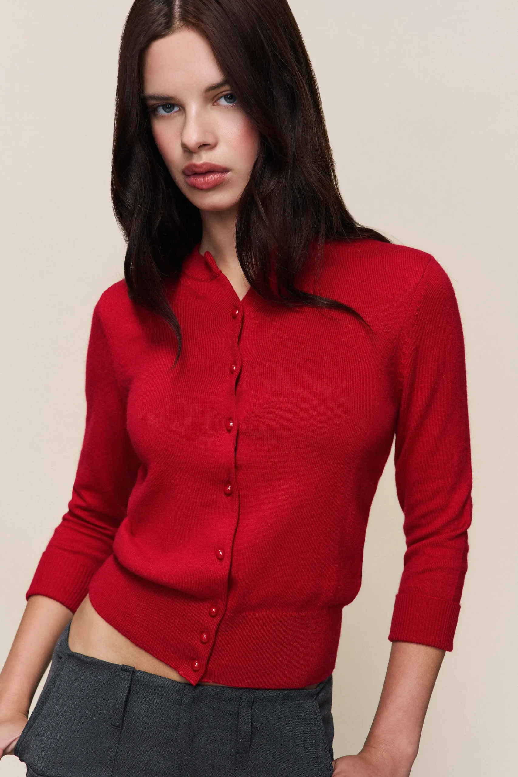 GUIZIO Emelie Wool Cardigan- Sweaters|Knitwear