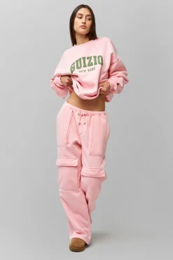 GUIZIO Fleece Cargo Sweatpant- Pants