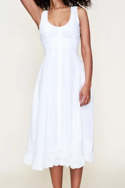 GUIZIO Florrie Eyelet Dress- Midi Dresses|Dresses