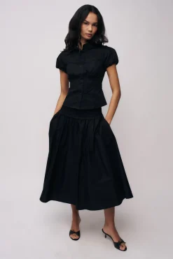 GUIZIO Fontana Skirt- Midi Skirts|Skirts