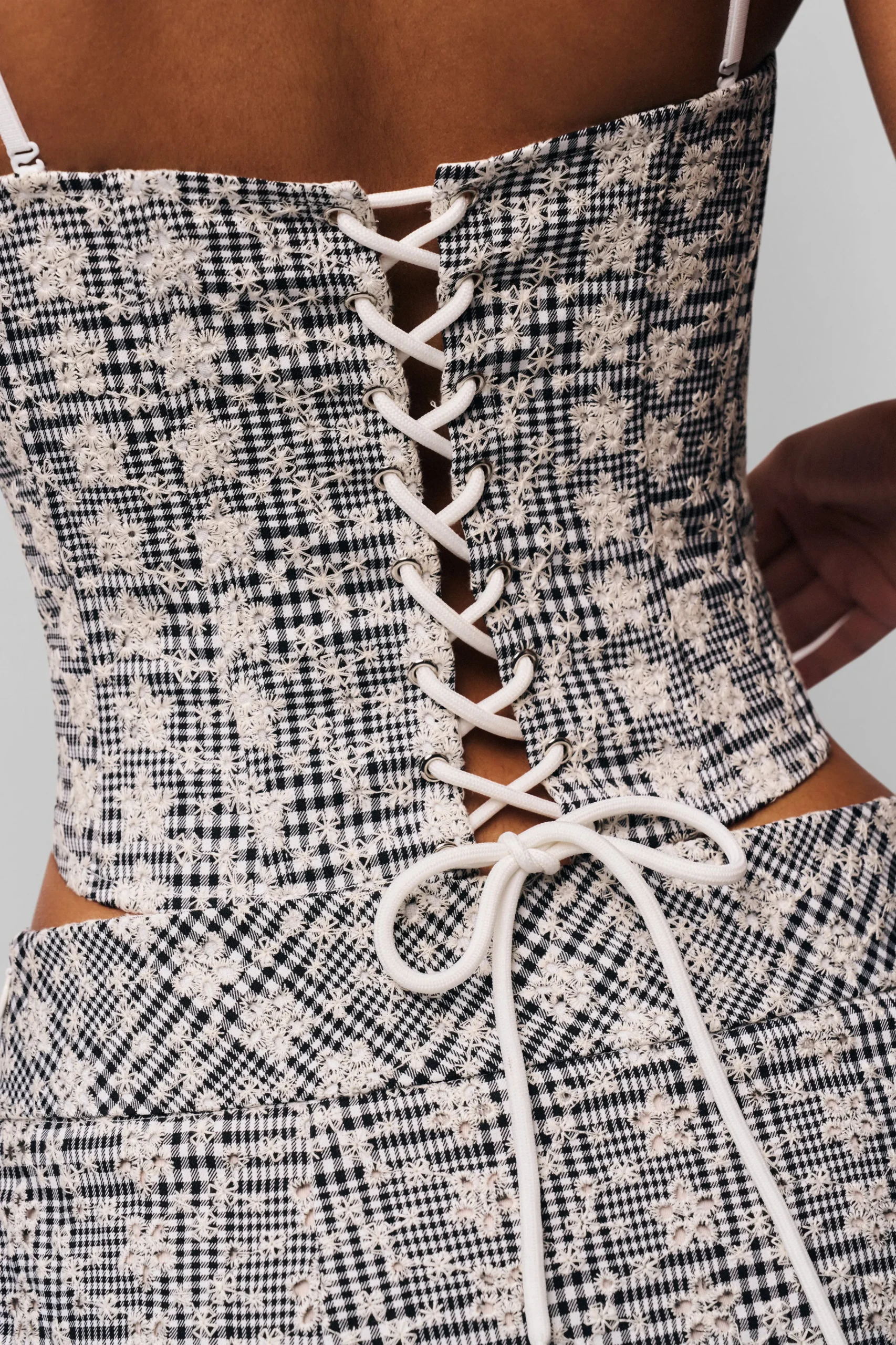 GUIZIO Genevieve Gingham Bustier- Corsets|Corsets