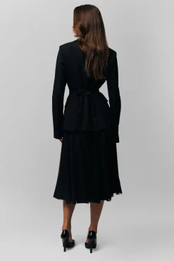 GUIZIO Gibson Chiffon Pleated Skirt- Midi Skirts|Skirts