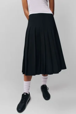 GUIZIO Gibson Pleated Skirt- Midi Skirts|Skirts