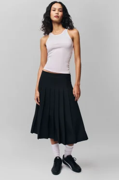 GUIZIO Gibson Pleated Skirt- Midi Skirts|Skirts