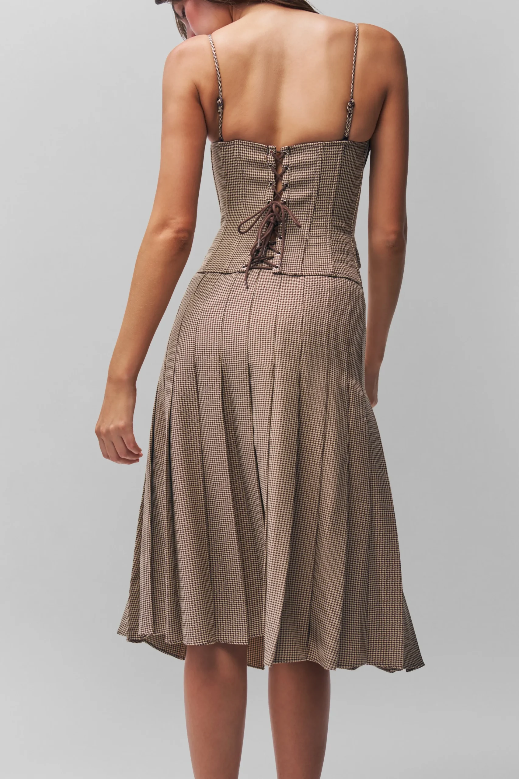 GUIZIO Gibson Pleated Skirt- Midi Skirts|Skirts