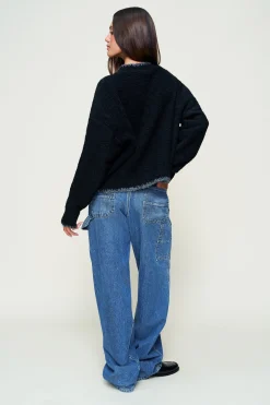 GUIZIO Heart Wool Sweater- Sweaters