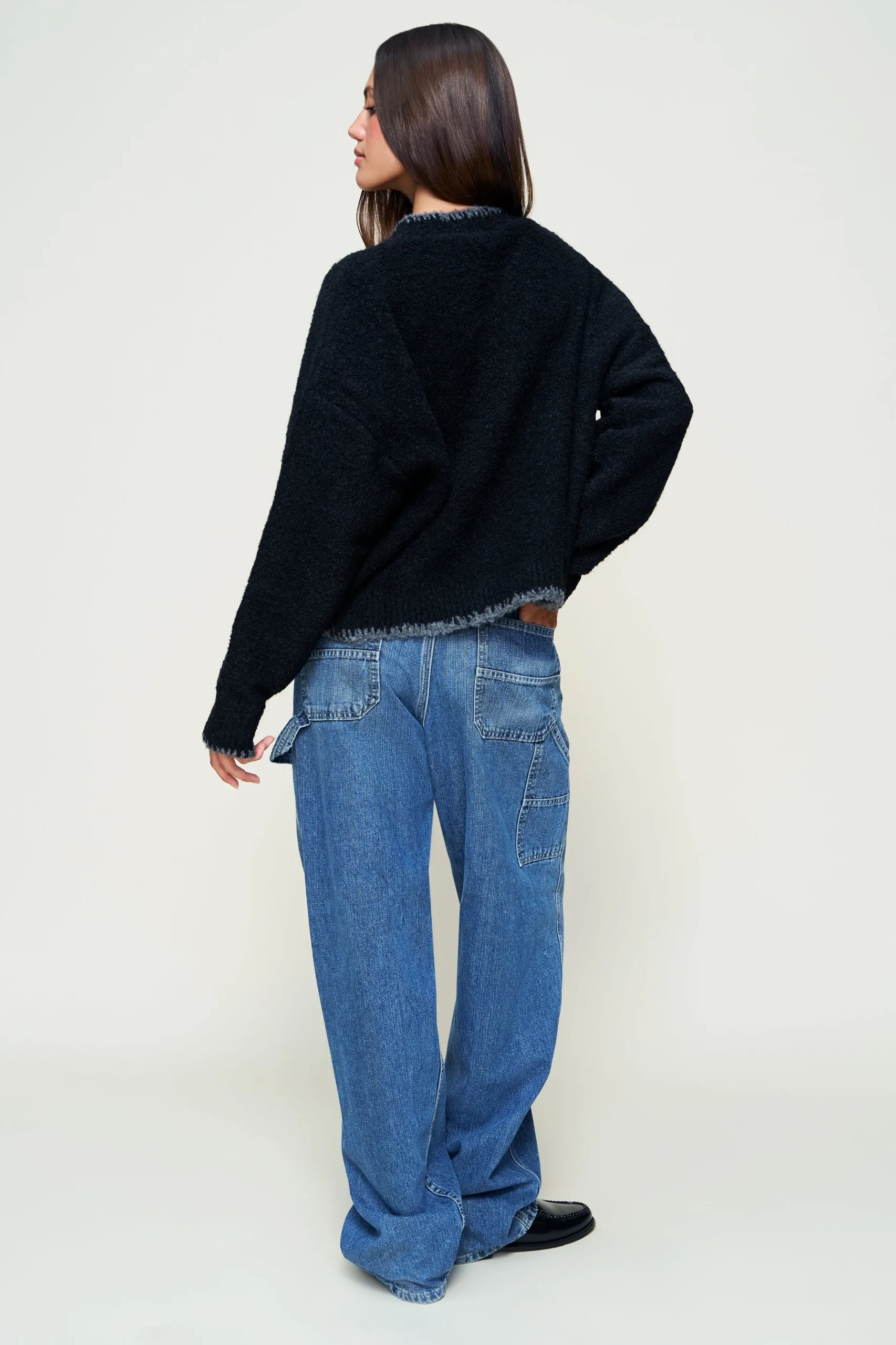GUIZIO Heart Wool Sweater- Sweaters