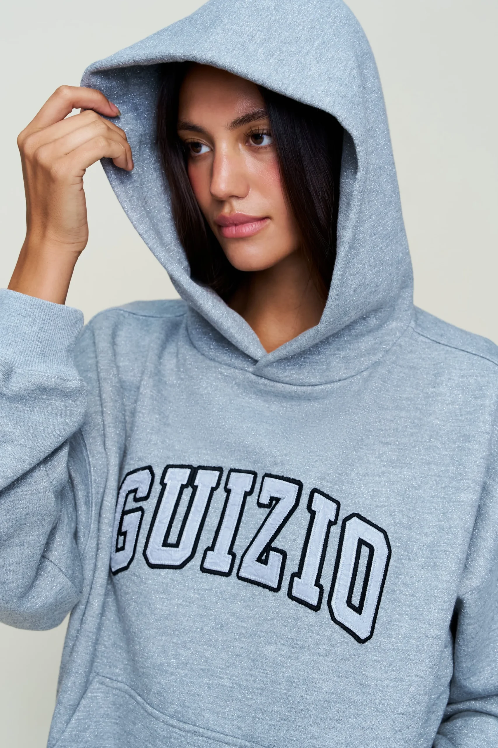 GUIZIO Sparkle Pullover Hoodie- Sweatshirts & Hoodies