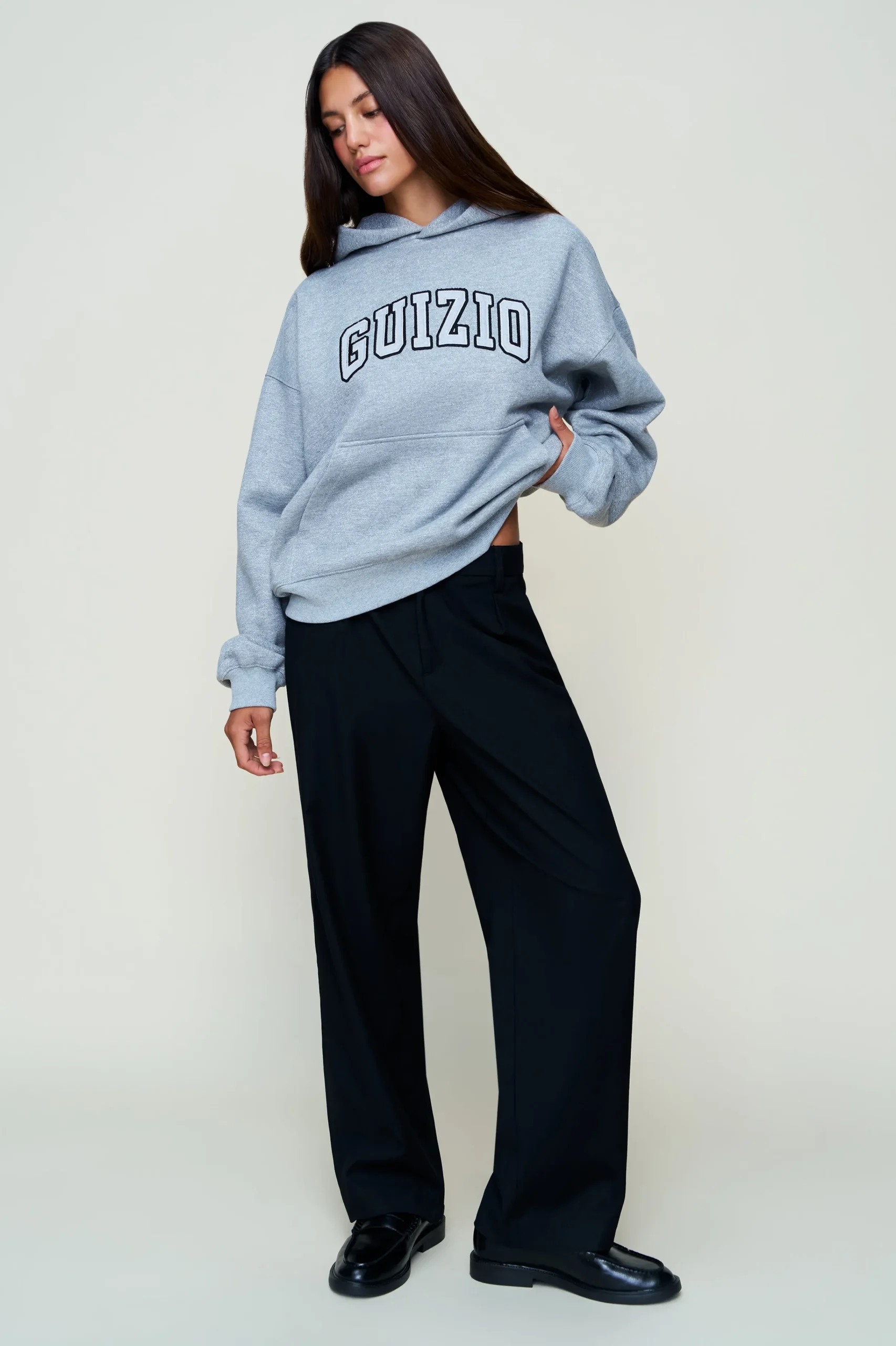 GUIZIO Sparkle Pullover Hoodie- Sweatshirts & Hoodies