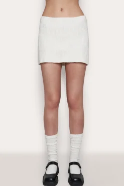 GUIZIO X Champion Rib Knit Mini Skirt- Mini Skirts