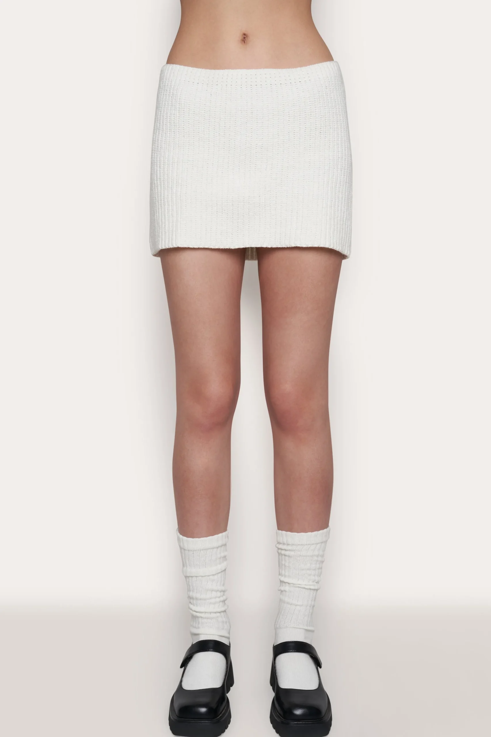 GUIZIO X Champion Rib Knit Mini Skirt- Mini Skirts
