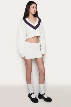 GUIZIO X Champion Rib Knit Mini Skirt- Mini Skirts